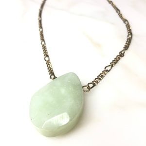 Green Stone Pear Shaped Necklace
